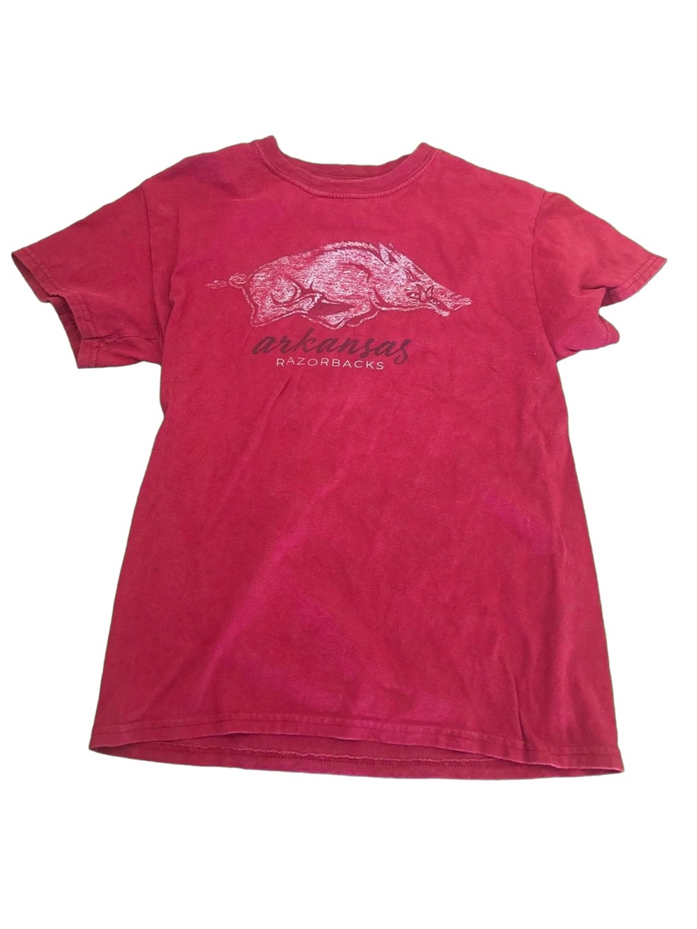 Gildan Pink-Red Arkansas Razorbacks Graphic Tee